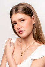 INITIAL BOW NECKLACE