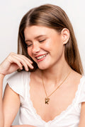 INITIAL BOW NECKLACE