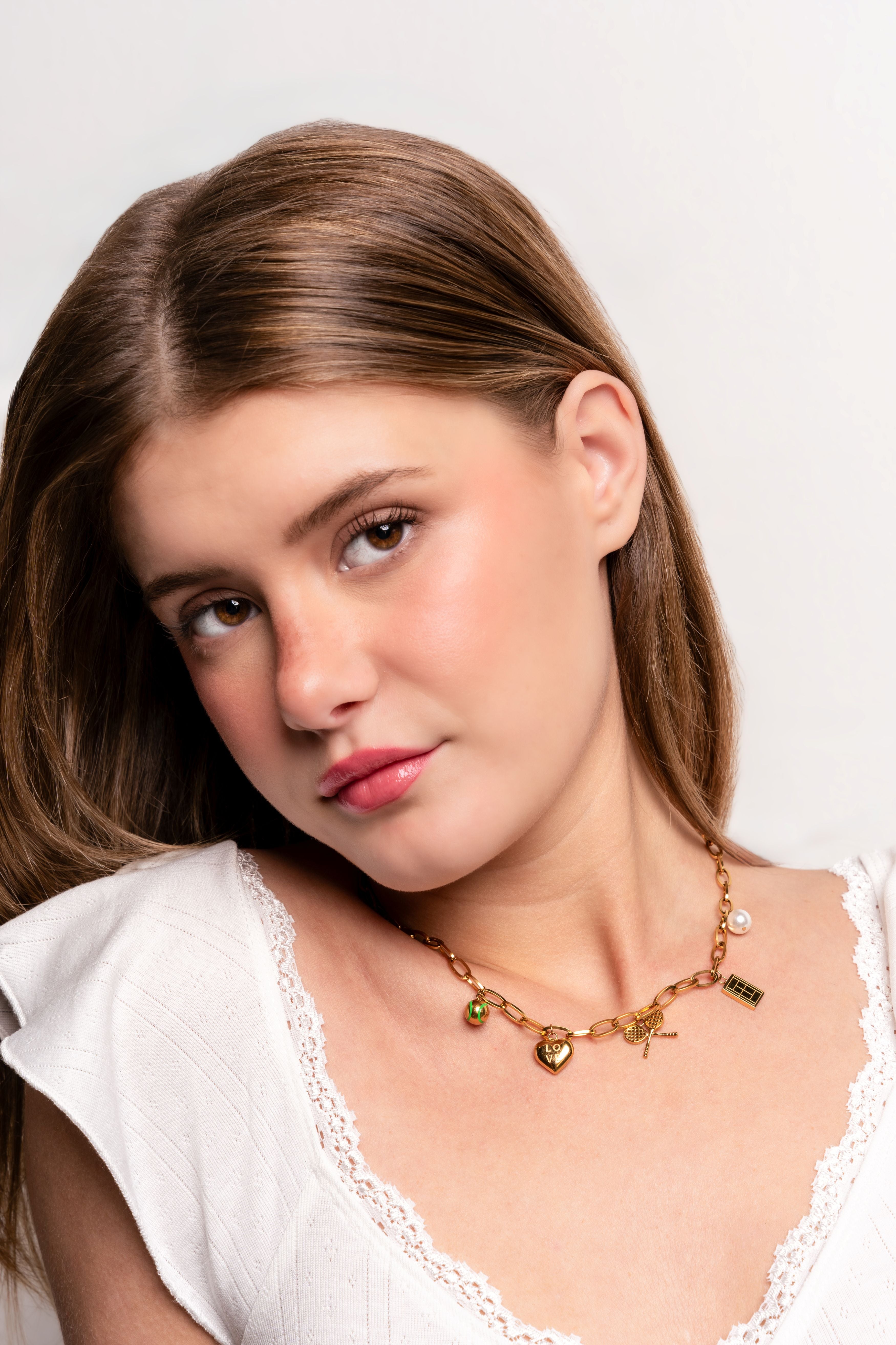 TENNIS CHARM NECKLACE